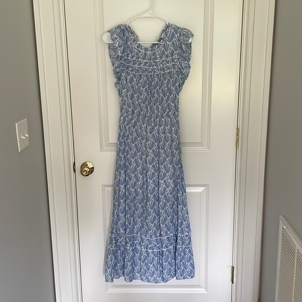 THML blue and white dress